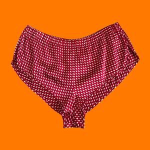 90's vintage red silk lingerie shorts SMALL victoria's secret